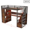 Flieks Etagenbett Metallbett 90x200cm mit Schreibtisch und Produktbild-Vorschau 4