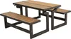 A picnic table with attached benches is shown against a white background. Podgląd zdjęcia produktu