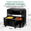 Emerio Doppelte XXL-Heißluftfritteuse 2400 W – 10 Liter – Produktbild-Vorschau 7