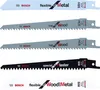 A collection of five Bosch reciprocating saw blades arranged horizontally against a white background. Náhled obrázku produktu