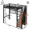 Merax Etagenbett Hochbett 90x200 cm mit Kleiderschrank und Produktbild-Vorschau 5