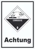 Schild Ätzende Stoffe Achtung Corrosive hochkant A2 Produktbild-Vorschau 1