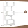 Bücherregal mit 5 Ebenen, Standregal Büroregal Holz, Produktbild-Vorschau 5