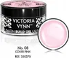 A product shot of a jar of Victoria Vynn gel nail polish and a separate swatch of the product. Náhled obrázku produktu