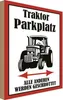 vianmo Holzschild 18x12 cm Traktor Parkplatz links rechts Produktbild-Vorschau 1
