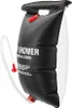A black and white camping shower bag with a red nozzle and hose. Produktbild-Vorschau