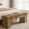 Tribesigns: Panca d'ingresso in legno, stile rustico, alta Anteprima dell’immagine prodotto 3