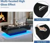 OKWISH Table basse 115x55x34 cm – 2 tiroirs – Haut brillant Voir les images du produit 8