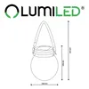 LUMILED sada 3 solárních závěsných luceren 12 cm IP44 3000K Náhled obrázku produktu 7