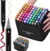 Marker Set, 80 Farben Alkoholmarker Set, Graffiti Pen Set, Produktbild-Vorschau 1