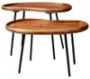 Finebuy Set de table basse FB52620 Sheesham massif Table de Voir les images du produit 8