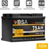 AGM Batterie 75Ah 12V Autobatterie Start Stop Produktbild-Vorschau 2