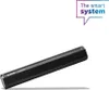 A black Bosch e-bike battery pack is shown diagonally against a white background, with a marketing graphic in the top right corner. Produktbild-Vorschau