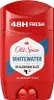 A red Old Spice Whitewater Deodorant Stick is shown against a white background. Produktbild-Vorschau