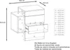 A technical drawing of a nightstand with dimensions and labels. Produktbild-Vorschau