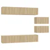 vidaXL 6 tlg. TV Schrank Set Sonoma Eiche Holzwerkstoff - Produktbild-Vorschau 3
