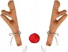 A pair of reindeer antlers with a red nose, likely for car decoration. Produktbild-Vorschau