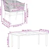 vidaXL set da pranzo da giardino 9 pezzi con cuscini in Anteprima dell’immagine prodotto 8