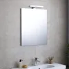 Badezimmerspiegel 60x70 umkehrbar mit verchromter Lampe Produktbild-Vorschau 1