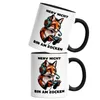 Nerv nicht Bin am zocken Fuchs Tasse Schwarz - Multiplayer Produktbild-Vorschau 2