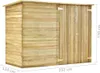 Zahradní kůlna na kola 232 x 110 x 170 cm impregnovaná Náhled obrázku produktu 21
