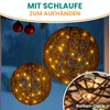 Batterie-Rattankugel aus Kunststoff mit warmweißen LED und Produktbild-Vorschau 5