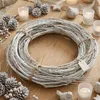 Reisigkranz "White Charme" Ø 45 cm groß, weiß, Tischkranz, Produktbild-Vorschau 4
