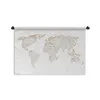 MuchoWow® Wandteppich Wandbehang Weltkarte - Gold - Grau - Produktbild-Vorschau 1