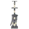vidaXL Arbre à chat Sisal 138 cm Gris Impression pattes Voir les images du produit 4