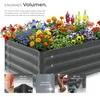 tectake Hochbeet verzinkter Stahl 80x60x30 cm 130 l Grau Produktbild-Vorschau 3