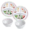 Omgoods - Ensemble de 4 assiettes et bols de contrôle des Voir les images du produit 1
