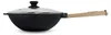 Wok Bratpfanne Ø24 cm 2,2 L aus Gusseisen mit Holzgriff Produktbild-Vorschau 2