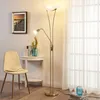 Lindby Stehlampe Felicia, messing, 180 cm, E27, Leselicht Produktbild-Vorschau 2