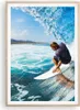 Gerahmtes Poster - Rahmen in heller Eiche - Surfen Surfer Produktbild-Vorschau 1