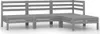 4-tlg. Garten-Lounge-Set Massivholz Kiefer Grau Produktbild-Vorschau 1