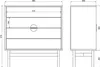 Selsey Stoon - Kommode mit 4 Schubladen, Weiß mit schwarzem Produktbild-Vorschau 5