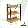 Regał loft industrialny 3 półki dąb sękowany czarny metal Podgląd zdjęcia produktu 3