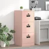 vidaXL Armoire de classement rose 44 x 50 x 106,5 cm Acier Voir les images du produit 3
