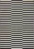 A rug with a black and white striped pattern. Anteprima dell’immagine prodotto