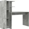 vidaXL Schreibtisch 2 pcs Beton Grau Produktbild-Vorschau 5