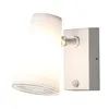 A white wall light with a motion sensor. Produktbild-Vorschau