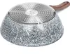 The underside of a speckled frying pan with a wooden handle. Náhľad obrázku produktu