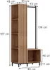 Armadio da ingresso Vicco Zinto Quercia dorata 80 x 187 cm Anteprima dell’immagine prodotto 3