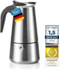 Coffee Fox Espressokocher 9 Tassen (450 ml) aus Edelstahl Produktbild-Vorschau 1