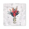 MuchoWow® Mauspad Mousepad Vase - Blumen - Zeitungspapier Produktbild-Vorschau 1