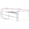 Bett mit Schubladen Schwarz 75x190 cm Produktbild-Vorschau 10