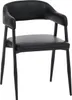 A black armchair on a white background. Náhled obrázku produktu