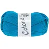 A ball of turquoise yarn on a white background. Produktbild-Vorschau