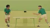 Two people playing a table tennis game. Produktbild-Vorschau