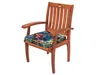 A wooden chair with a floral cushion. Anteprima dell’immagine prodotto